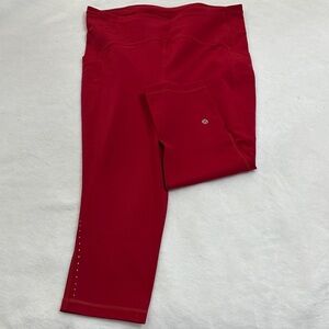 Lululemon Athletica Vibrant Red Cropped Leggings